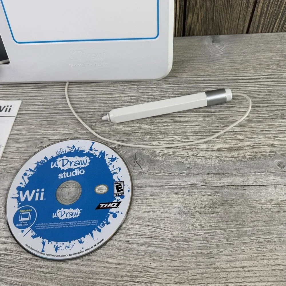 Nintendo Wii uDraw Tablet Game Bundle Tested And Working